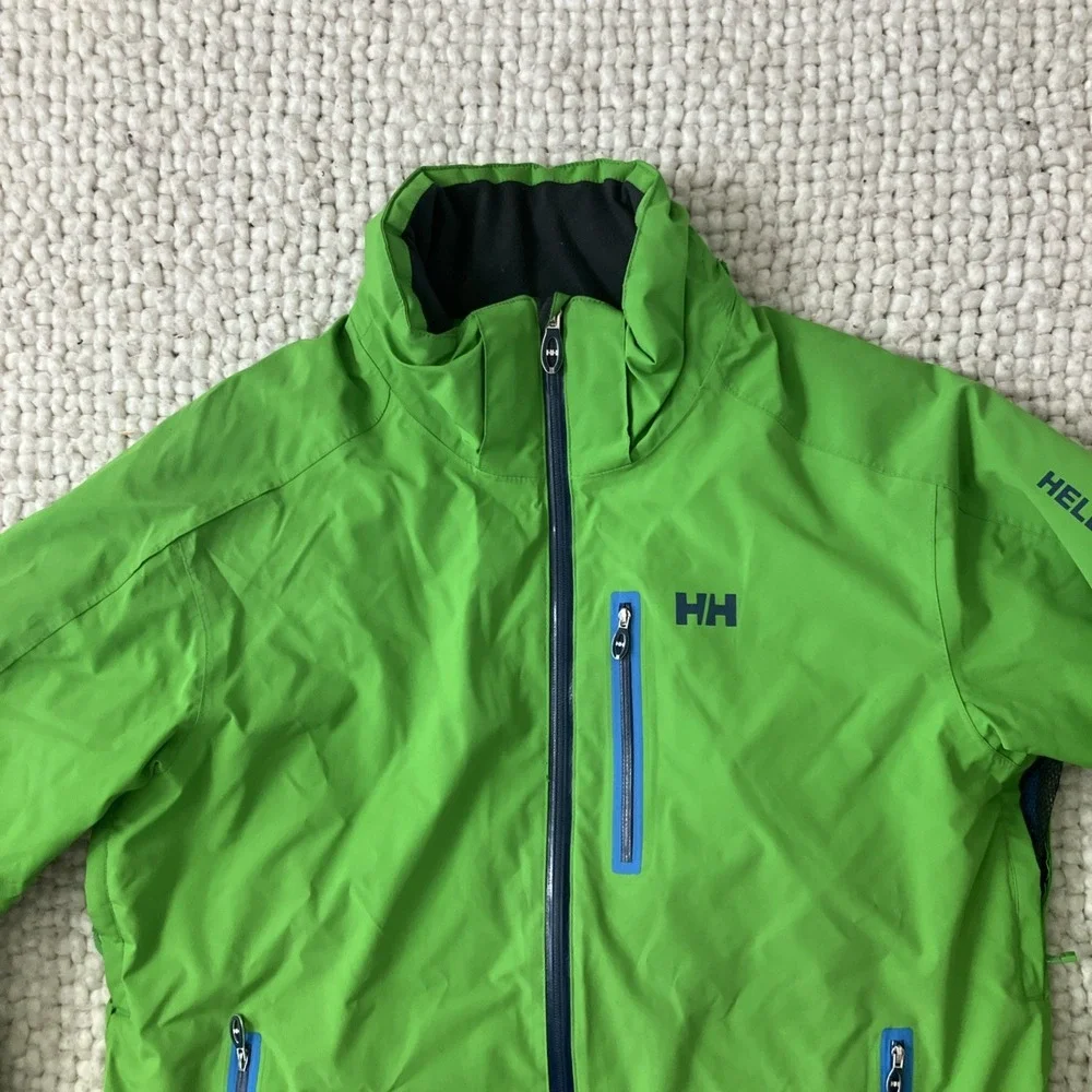 Helly Hansen Jacket Mens Large Motion Insulated Ski Jacket Green SnowBoard Recco